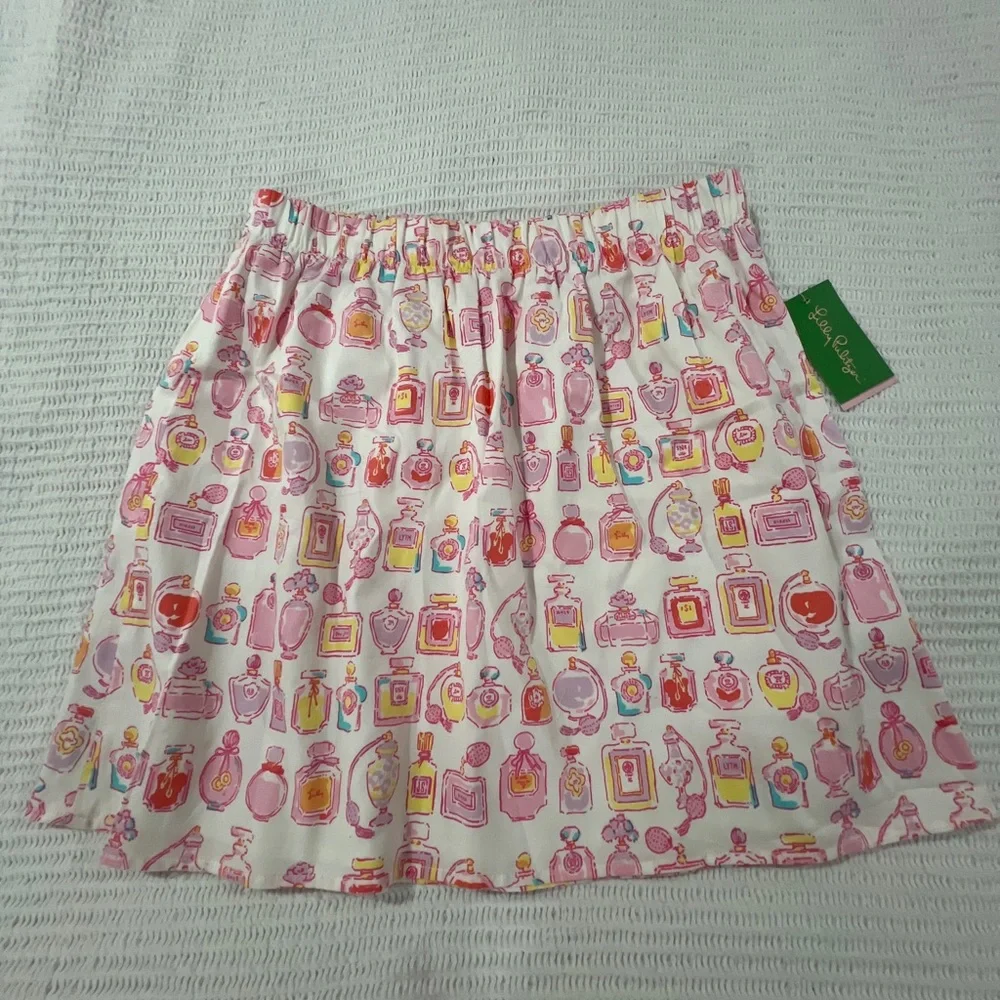 Lilly Pulitzer Briar Skirt Resort White Spritz Size L 100% Cotton New - Picture 1 of 4